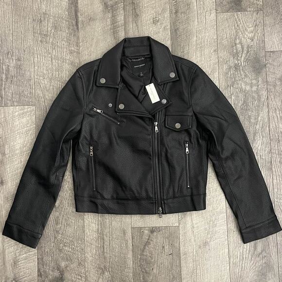 Banana Republic Jackets & Blazers - Banana Republic Faux Leather Moto Jacket Black Women's